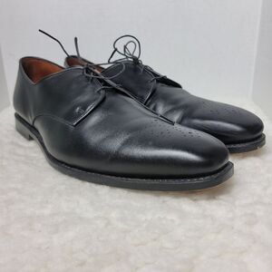 Allen Edmonds Flatiron Men's 15 Shoes Black Leather Brogue Toe Oxford Derby